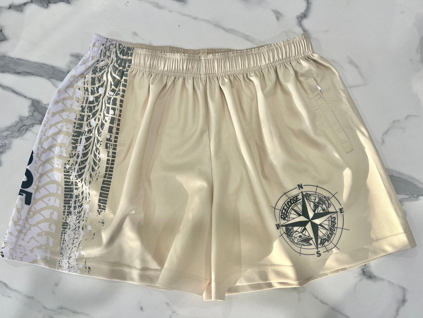 New Release Beige Footy Shorts